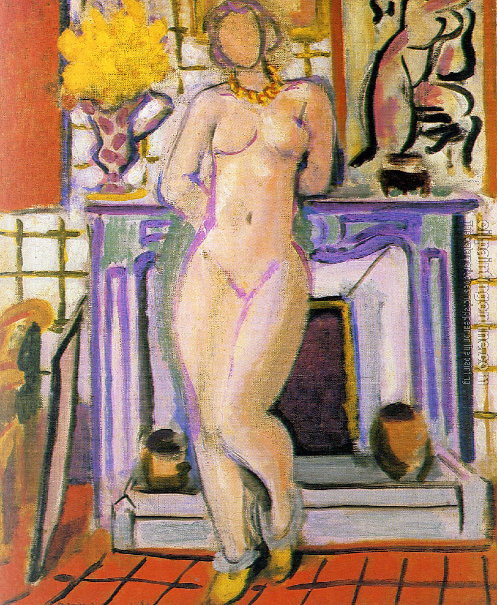 Matisse, Henri Emile Benoit - nude beside a fireplace